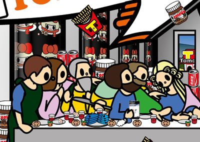 Tomoko Nagao_Leonardo Da Vinci - The Last Supper with MC, Easyjet, Coca-Cola, Nutella, Esselunga, IKEA, Google and Lady Gaga_detail