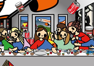Tomoko Nagao_Leonardo Da Vinci - The Last Supper with MC, Easyjet, Coca-Cola, Nutella, Esselunga, IKEA, Google and Lady Gaga_detail2