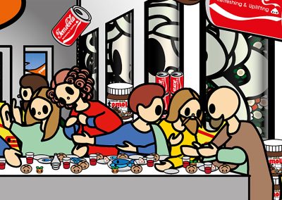 Tomoko Nagao_Leonardo Da Vinci - The Last Supper with MC, Easyjet, Coca-Cola, Nutella, Esselunga, IKEA, Google and Lady Gaga_detail3